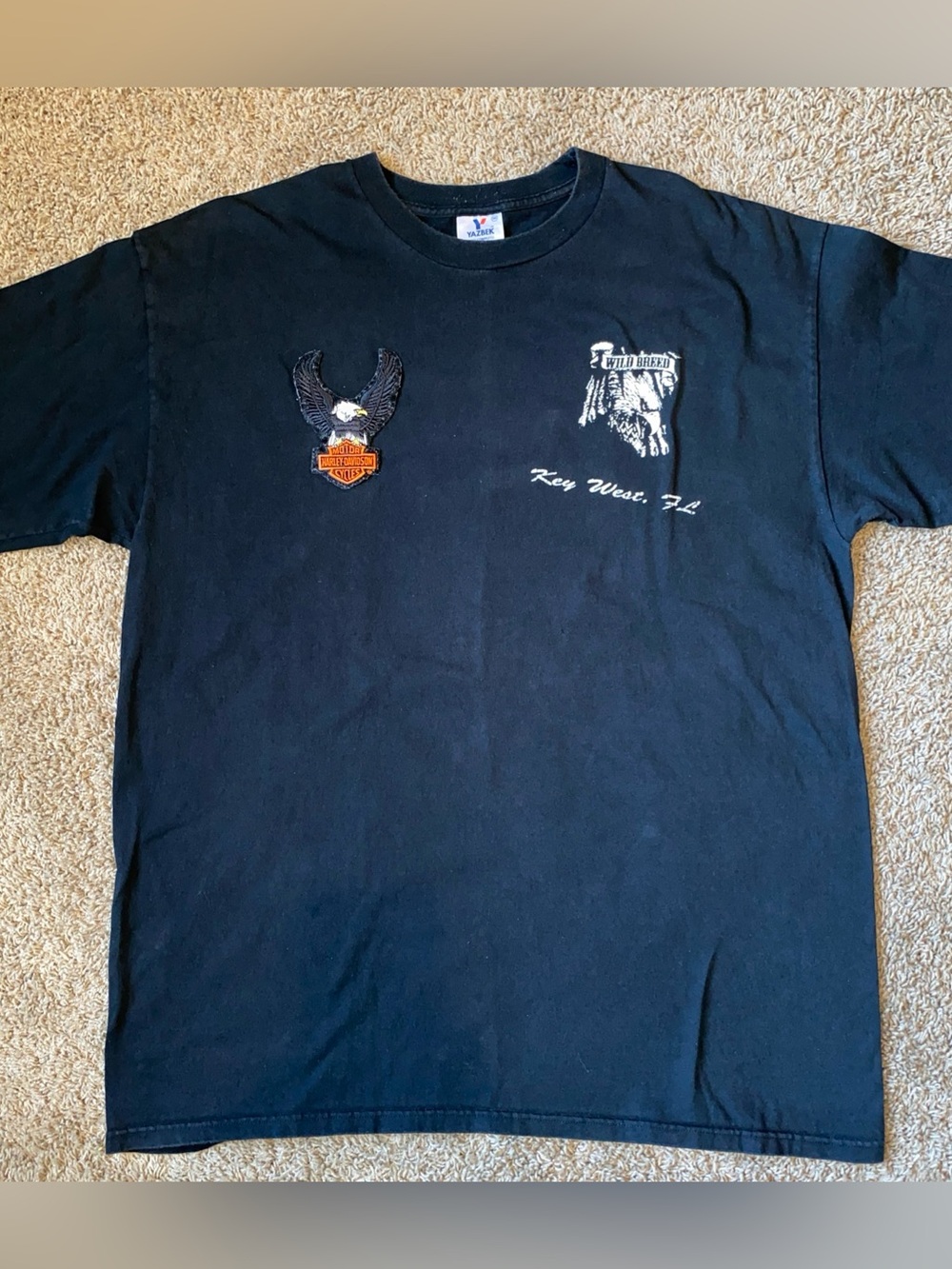 Harley Davidson T-Shirt Key West Mens Size XXL Black Biker Untamed Spirit Grunge